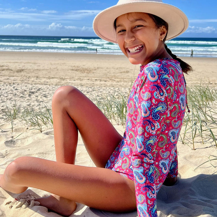 Girls Long Sleeve Swimsuit | Fiesta!