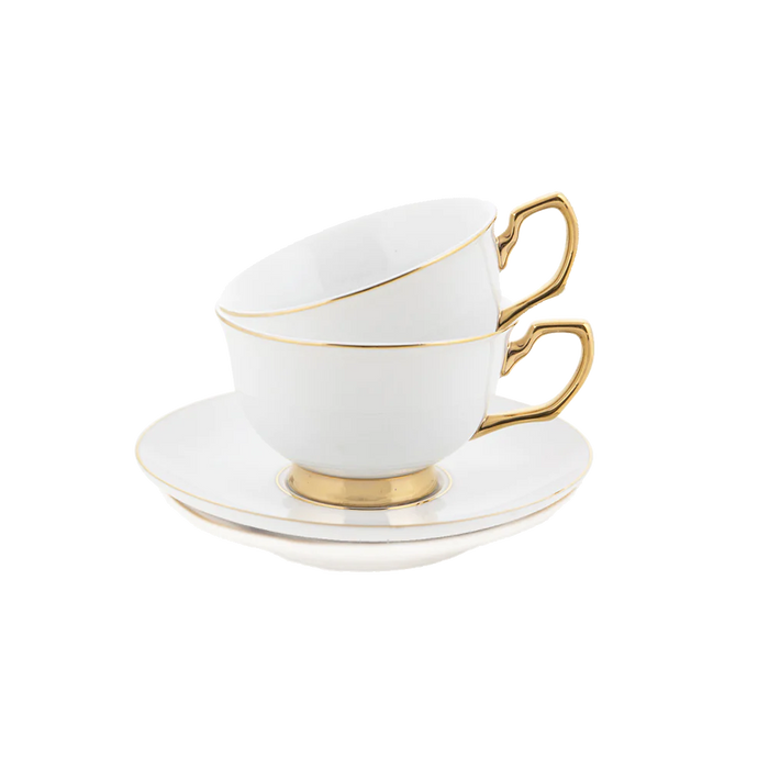 Cristina Re | Teacup & Saucer Set of 2 - Petite Ivory