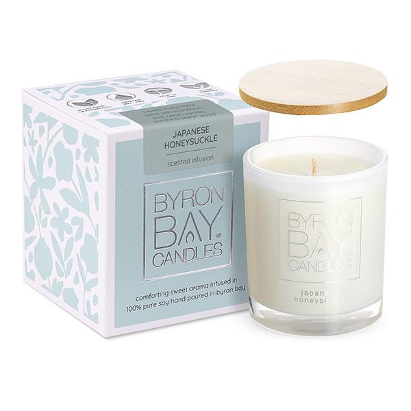 Byron Bay Candles | Scented Pure Soy Candle - 30 Hour - Japanese Honeysuckle