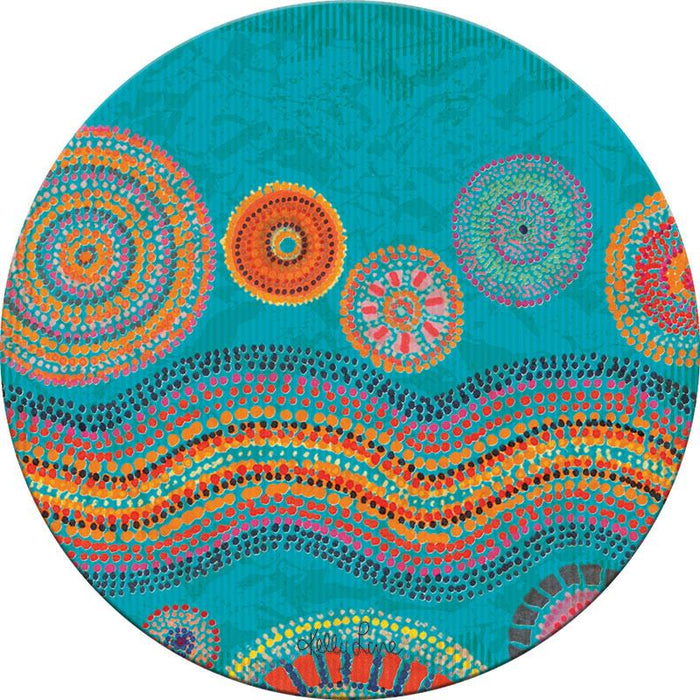 Kelly Lane | Blue Spirit Ceramic Trivet  - 16 cm