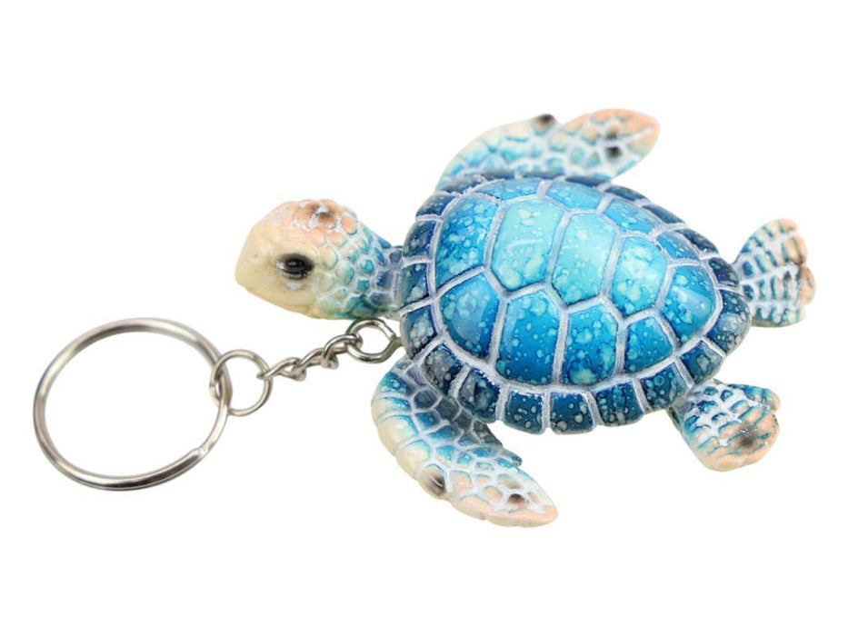 Aqua Turtle Key Ring – 6.5 cm