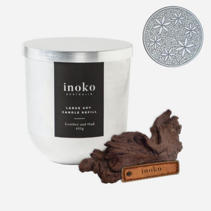 Inoko | Inspire Glass Candle with Coaster - Lozza’s Gifts & Homewares 