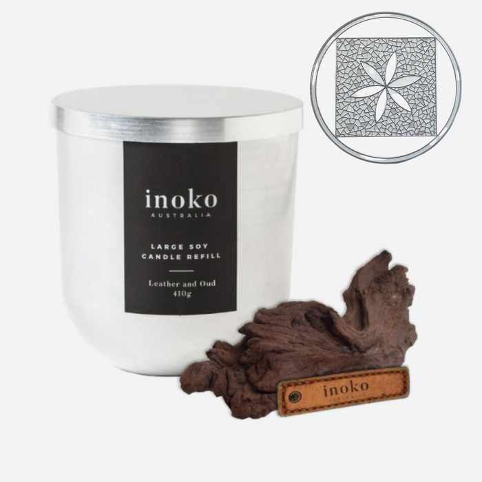 Inoko | Inspire Glass Candle with Coaster - Lozza’s Gifts & Homewares 