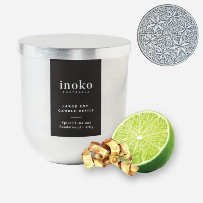 Inoko | Inspire Glass Candle with Coaster - Lozza’s Gifts & Homewares 