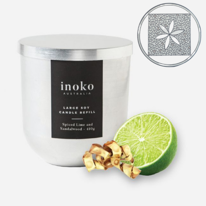 Inoko | Inspire Glass Candle with Coaster - Lozza’s Gifts & Homewares 