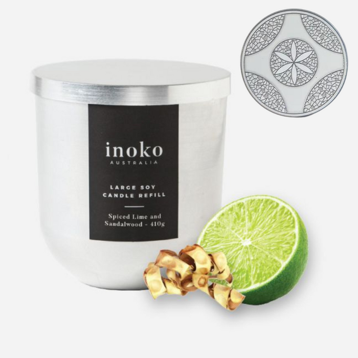 Inoko | Inspire Glass Candle with Coaster - Lozza’s Gifts & Homewares 