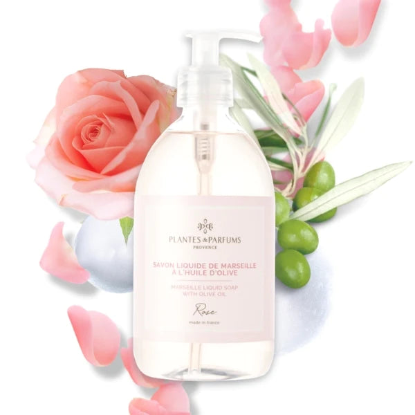 PLANTES & PARFUMS | Savon Liquide De Marseille - Rose  Scented Liquid Soap (Rose)