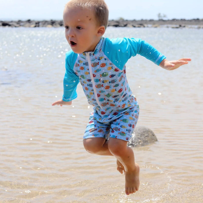 Boys All-in-one Swim Sunsuit | Fish Frenzy