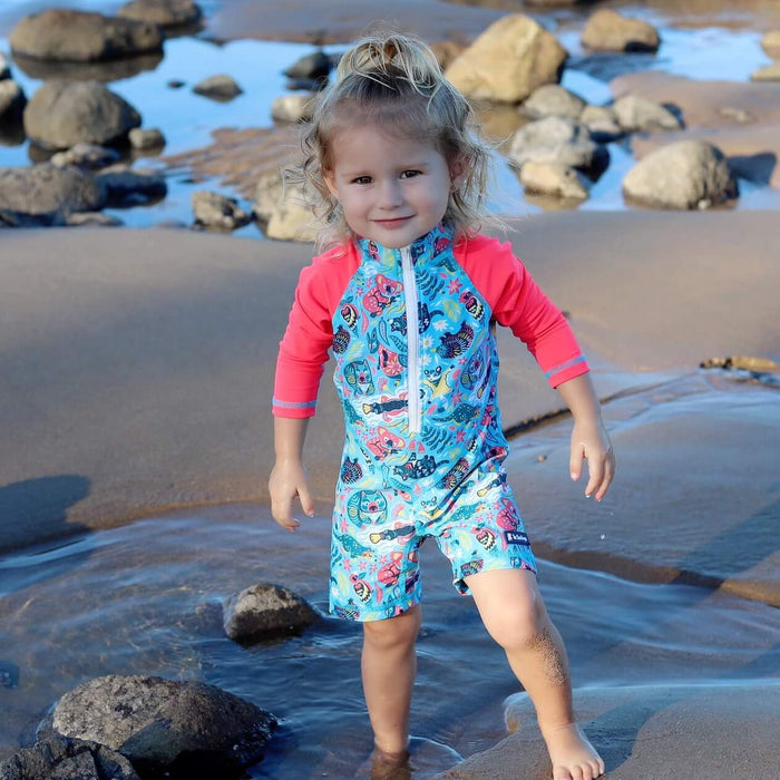 Kids All-in-one Snap Swim Sunsuit | Bush Wonderland