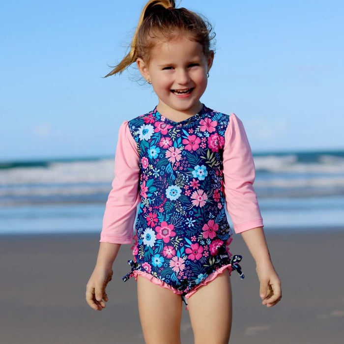 Toddler Nappy change Swimsuit | Floral Fantasy