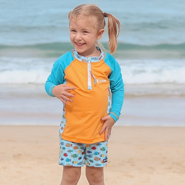 Kids Longsleeve Rashguard Li'l Rascal Rashie | Fish Frenzy