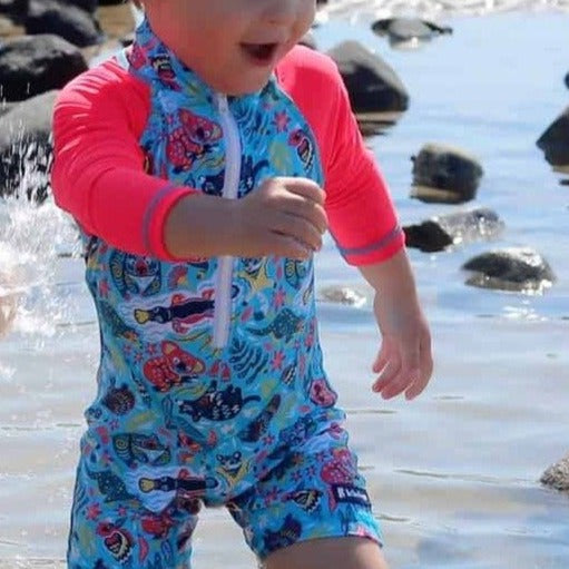 Boys All-In-One Swim Snap Sunsuit | Bush Wonderland