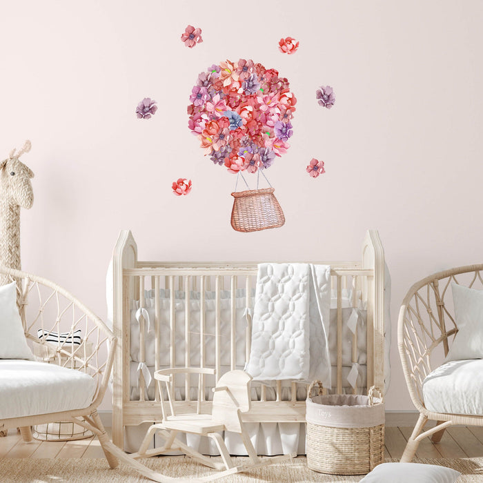 Wall Decals - Floral Hot Air Balloons