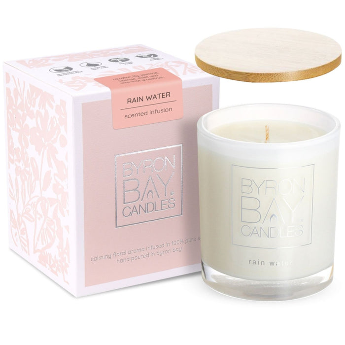 Byron Bay Candles | Scented Pure Soy Candle - 50 Hour Large - Rain Water