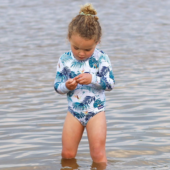 Girls Long Sleeve Swimsuit | Palm Beach