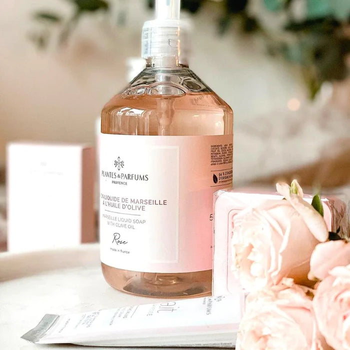 PLANTES & PARFUMS | Savon Liquide De Marseille - Rose  Scented Liquid Soap (Rose)