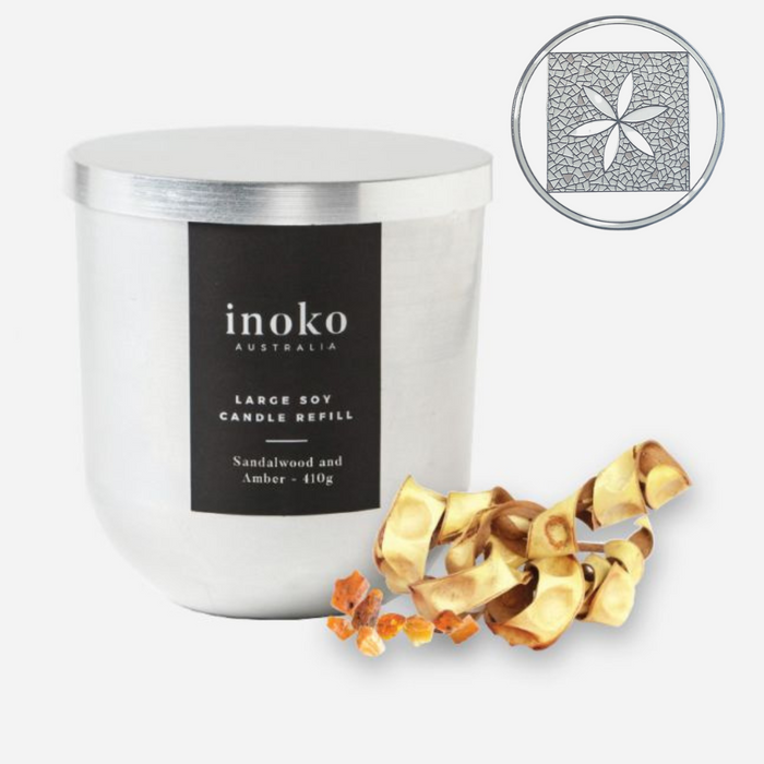 Inoko | Inspire Glass Candle with Coaster - Lozza’s Gifts & Homewares 