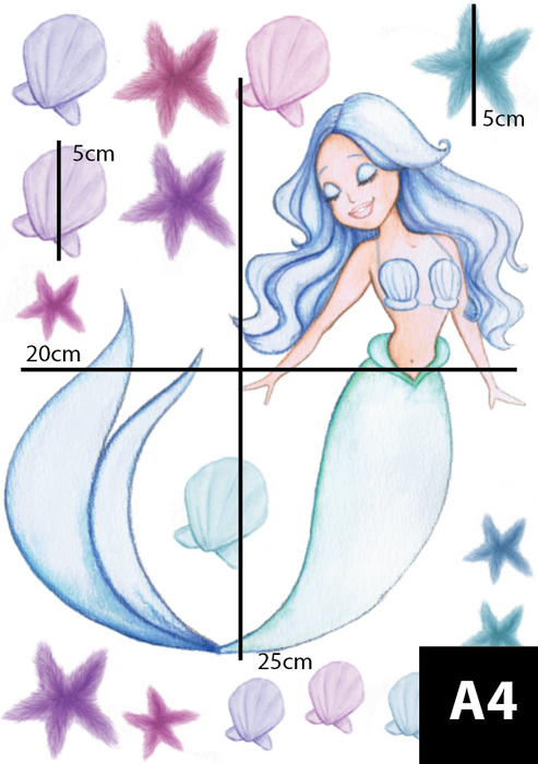 Wall Decals - Mermaid Aqua