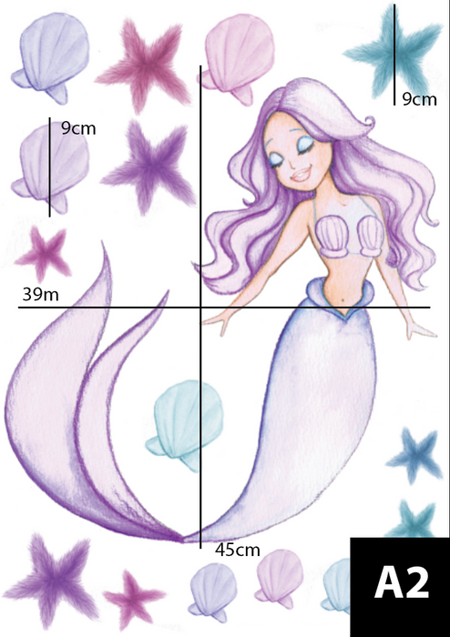 Wall Decals - Mermaid Aqua