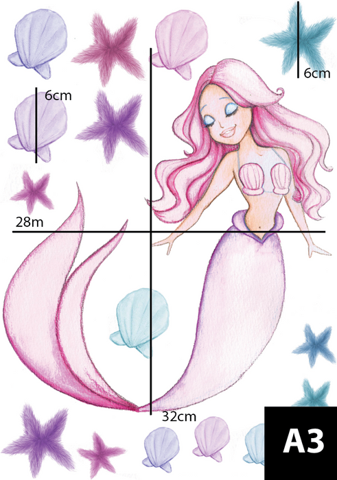 Wall Decals - Mermaid Aqua