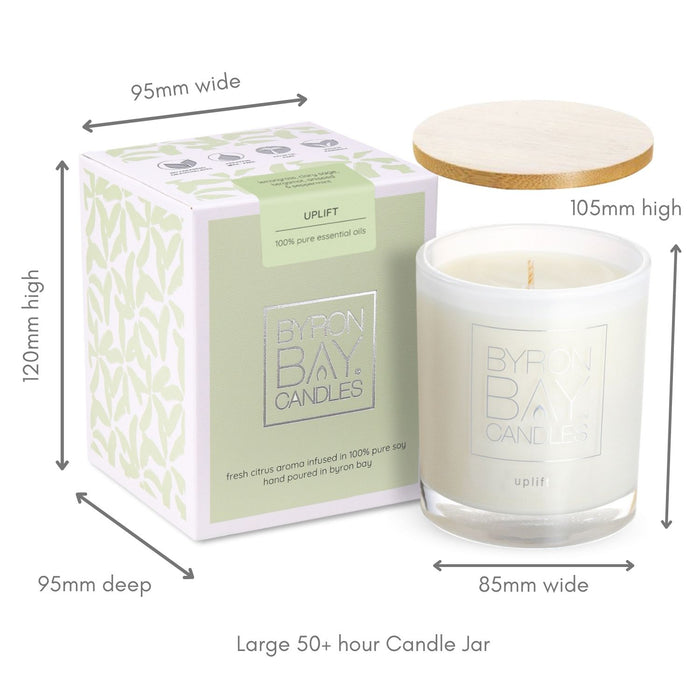 Byron Bay Candles | Scented Pure Soy Candle - 50 Hour Large - Uplift