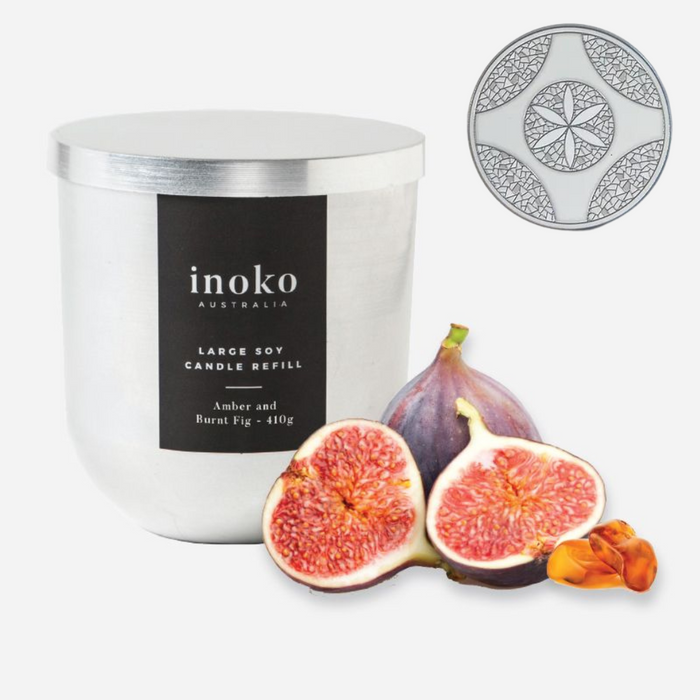 Inoko | Inspire Glass Candle with Coaster - Lozza’s Gifts & Homewares 