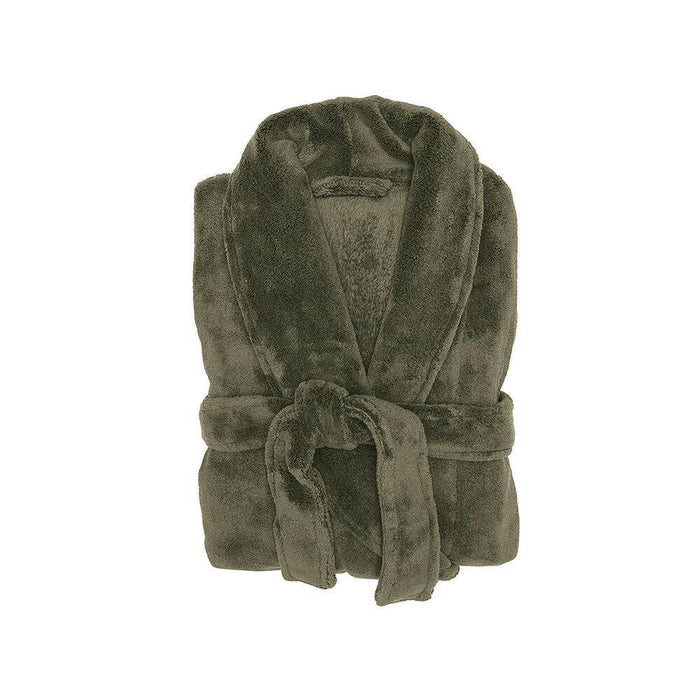 Bambury Microplush Bathrobe - Olive - Lozza’s Gifts & Homewares 