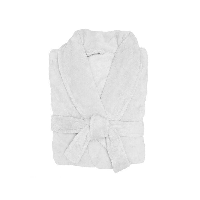 Bambury Microplush Bathrobe - White - Lozza’s Gifts & Homewares 