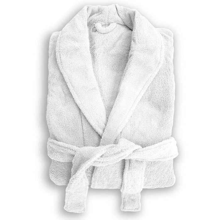 Bambury Microplush Bathrobe - White - Lozza’s Gifts & Homewares 