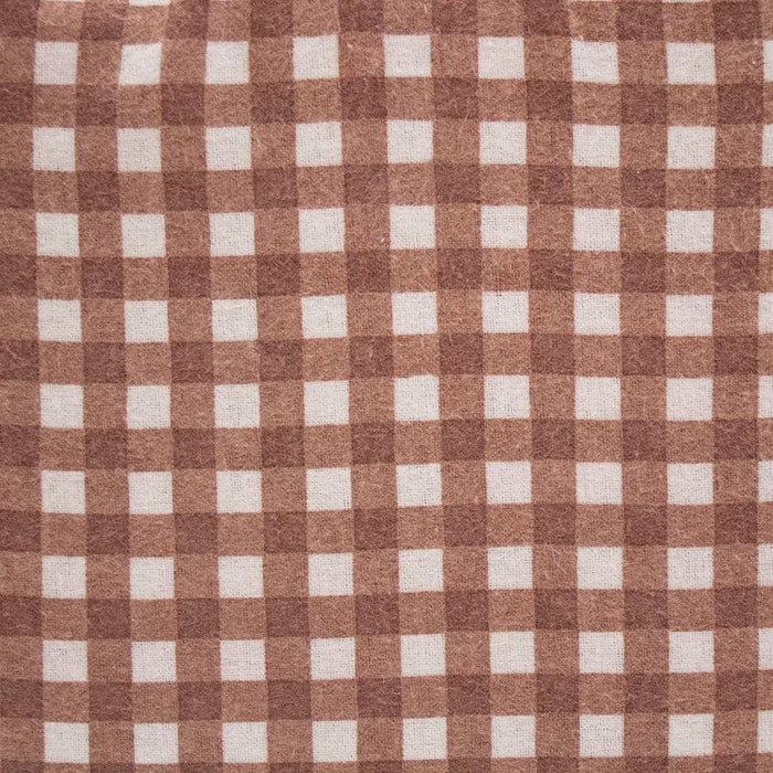 Bambury Gingham Flannelette Sheet Set - Clove - Lozza’s Gifts & Homewares 