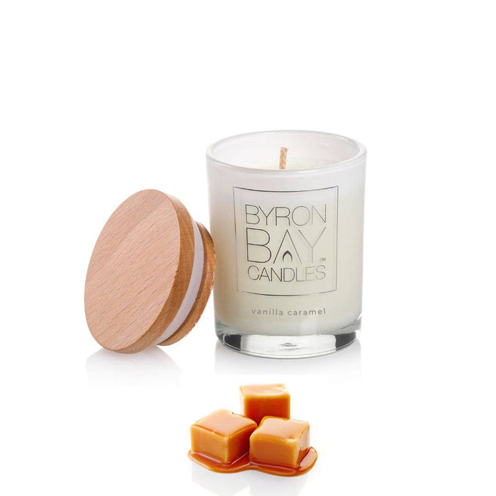 Byron Bay Scented Pure Soy Candles 18hr - Vanilla Caramel - Lozza’s Gifts & Homewares 