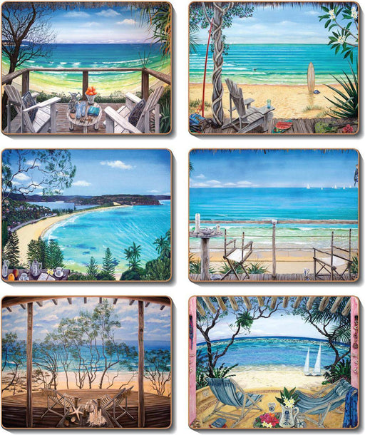 Cinnamon Coastal Verandahs Placemats Set of 6 - Lozza’s Gifts & Homewares 