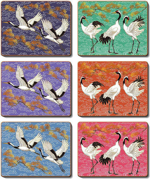 Cinnamon Cranes Coasters Set of 6 - Lozza’s Gifts & Homewares 