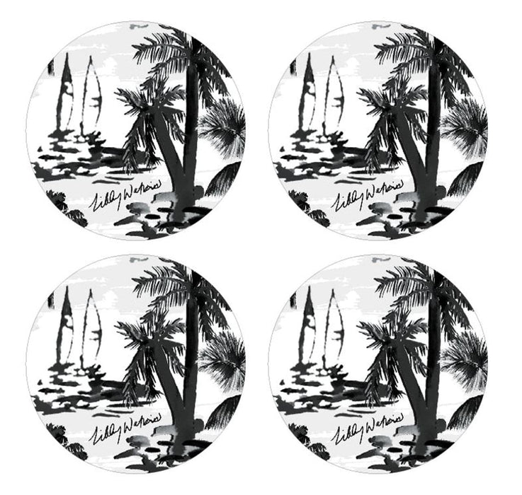 Cinnamon Round Calypso Capri Ink Placemats Set of 4 - Lozza’s Gifts & Homewares 