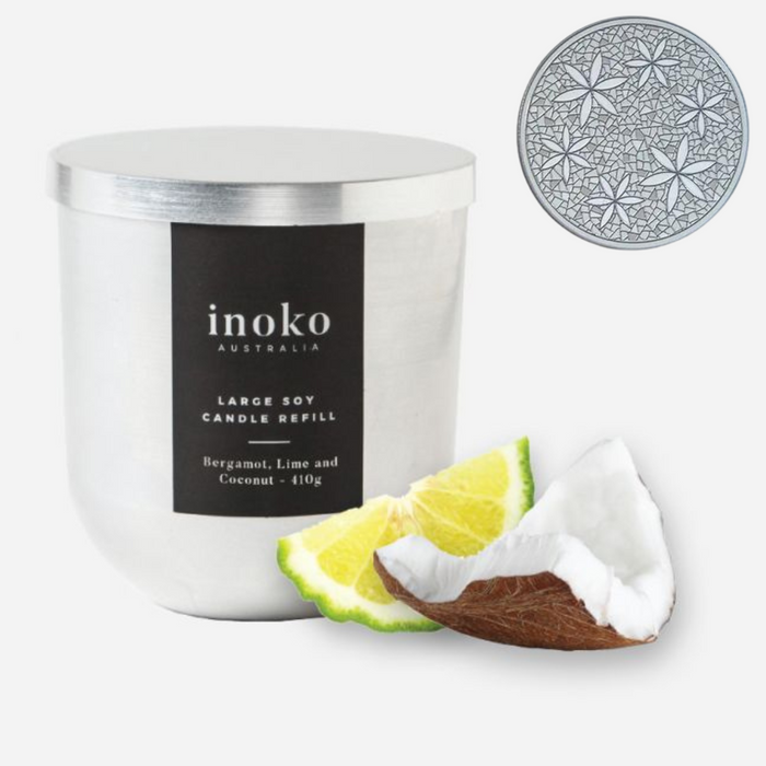 Inoko | Inspire Glass Candle with Coaster - Lozza’s Gifts & Homewares 