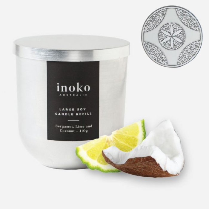 Inoko | Inspire Glass Candle with Coaster - Lozza’s Gifts & Homewares 