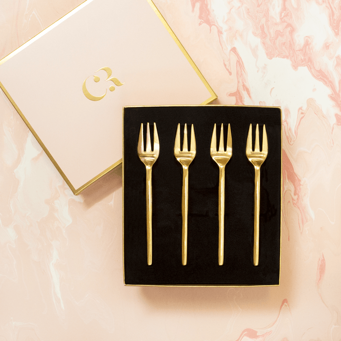 Cake Fork Moderne Set of 4 - Lozza’s Gifts & Homewares 