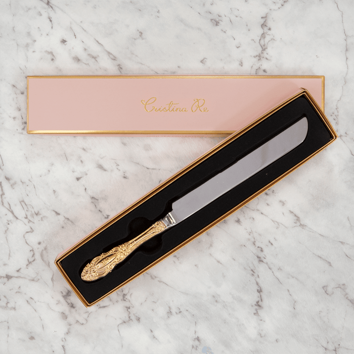 Vintage Cake Knife Gold - Lozza’s Gifts & Homewares 