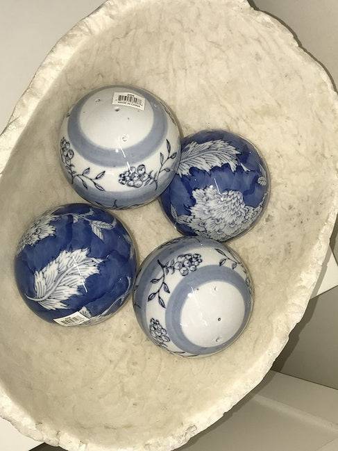 Floral 4 Ceramic Decorative Balls - Lozza’s Gifts & Homewares 