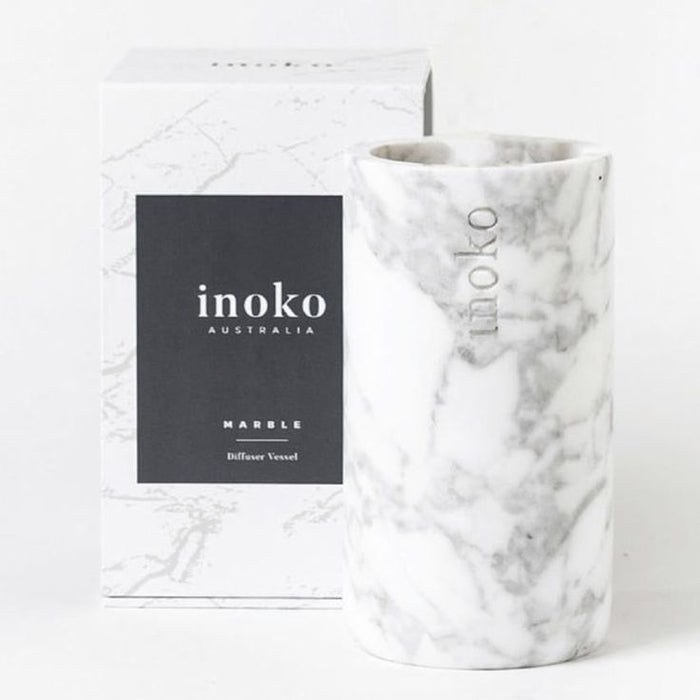 Inoko Marble Diffuser Vessel – Italian Carrara Marble • Fits Premium Refills