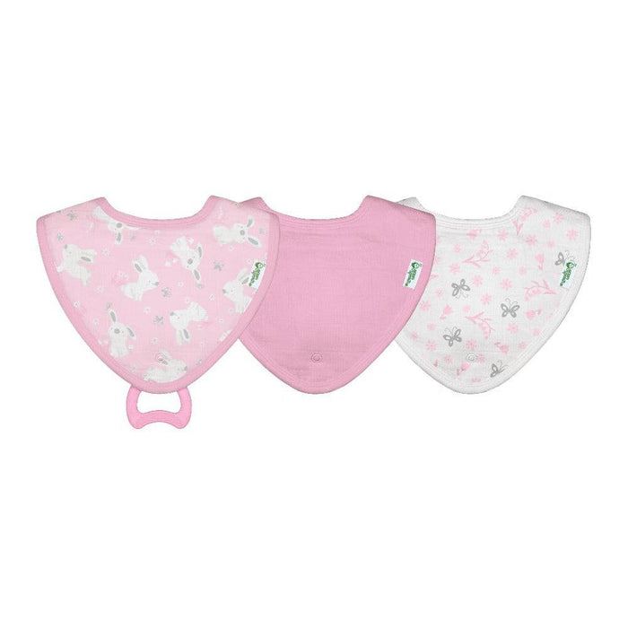 Muslin Stay-dry Teether Bibs made from Organic Cotton (3pk) - Lozza’s Gifts & Homewares 