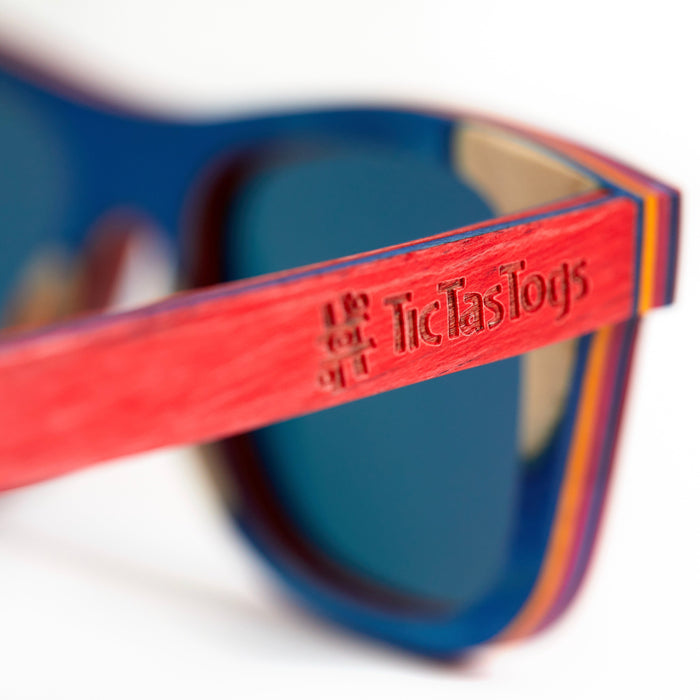 Kids Wood Sunglasses | Red