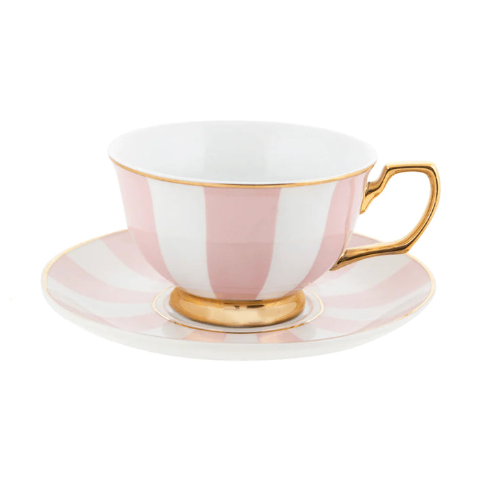 Cristina Re | Teacup & Saucer - Blush Stripes