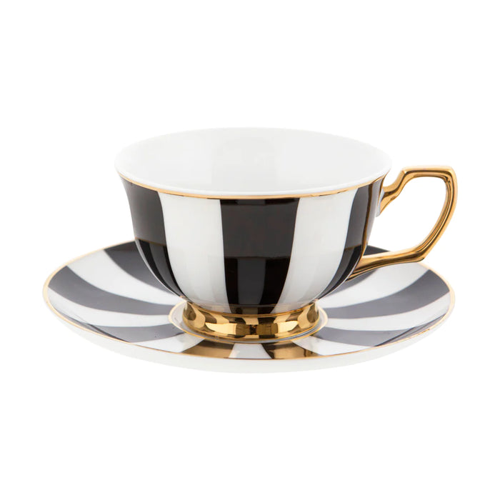 Cristina Re | Teacup & Saucer - Ebony Stripe