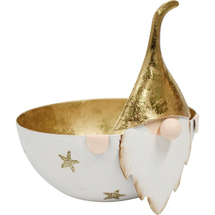 Santa Bowl Gold -  Small - Lozza’s Gifts & Homewares 