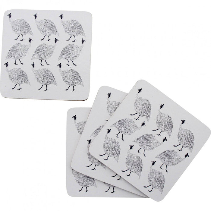 Coasters Guinea Fowl S/4 - Lozza’s Gifts & Homewares 