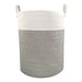 100% Cotton Rope Hamper - Grey/White - Large - Lozza’s Gifts & Homewares 