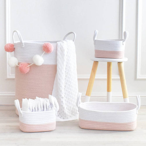 3pc Storage Set - Blush/white - Lozza’s Gifts & Homewares 