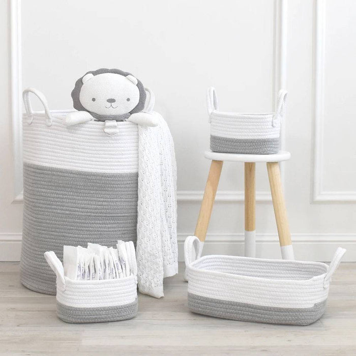 3pc Storage Set - Grey/white - Lozza’s Gifts & Homewares 