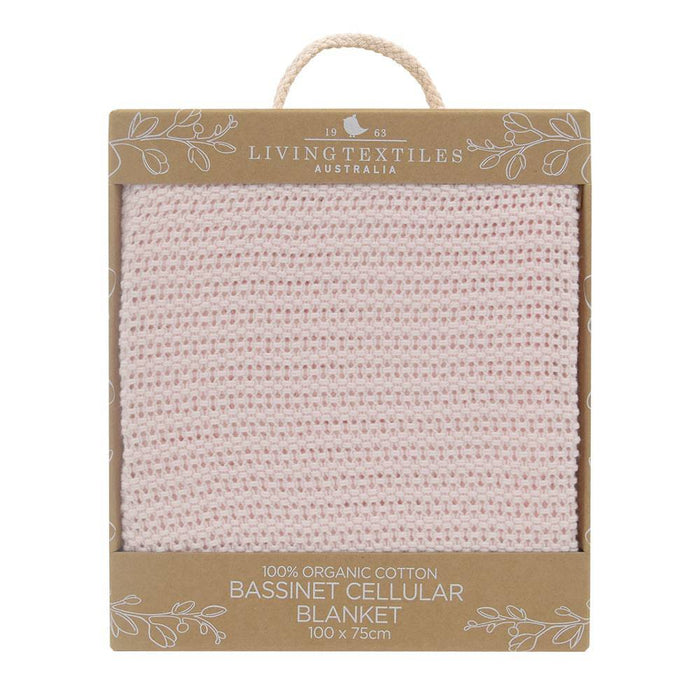 Organic Bassinet/Cradle Cellular Blanket - Rose Quartz - Lozza’s Gifts & Homewares 